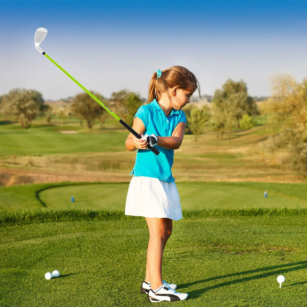Individual Gold Club for Boys and Girls with Fiberglass Shaft and Headcover by DirectDeals