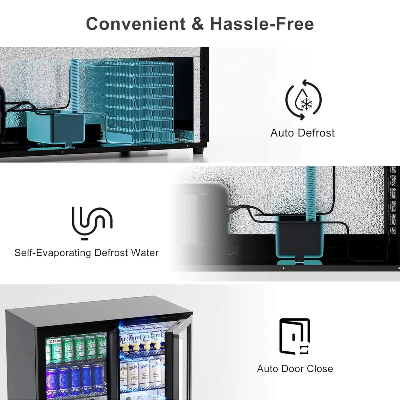 Industrial Freestanding Undercounter Beverage Refrigerator (SAK84019) by SAKSBY WHOLESALE