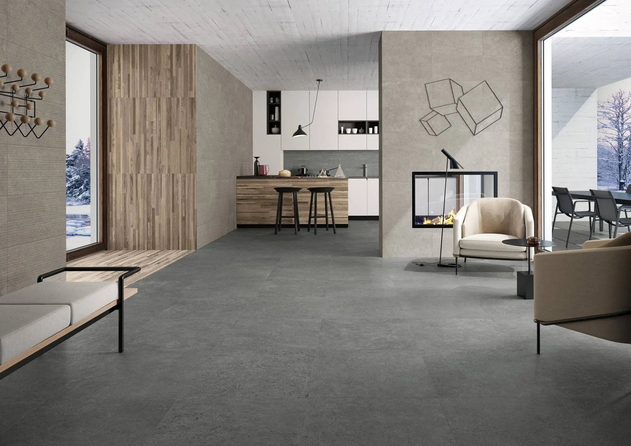 Infinity Absolute Stone Look Porcelain Tiles 12x24 by landmarkceramics