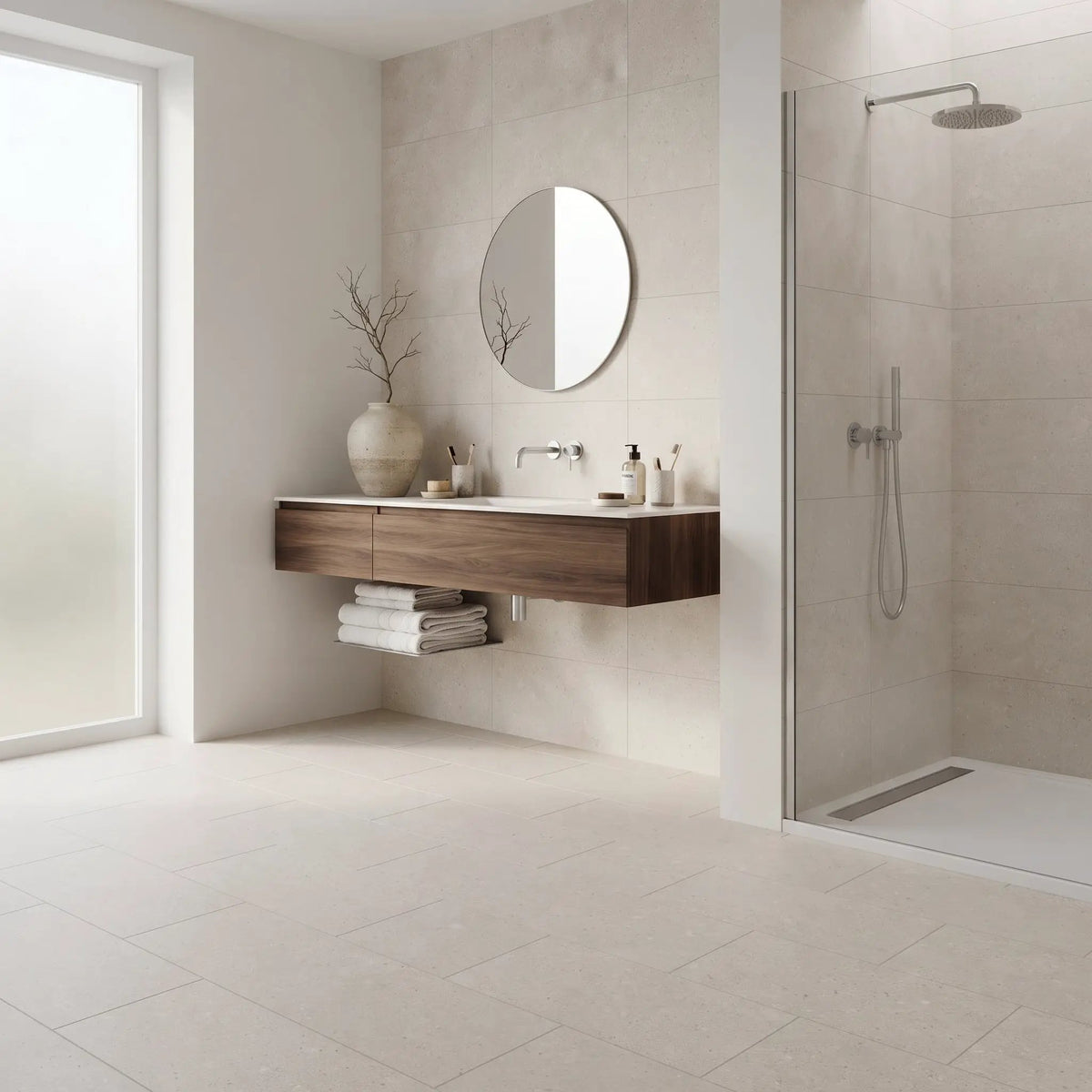 Infinity White Porcelain Tiles 12x24, photo 2 of 3