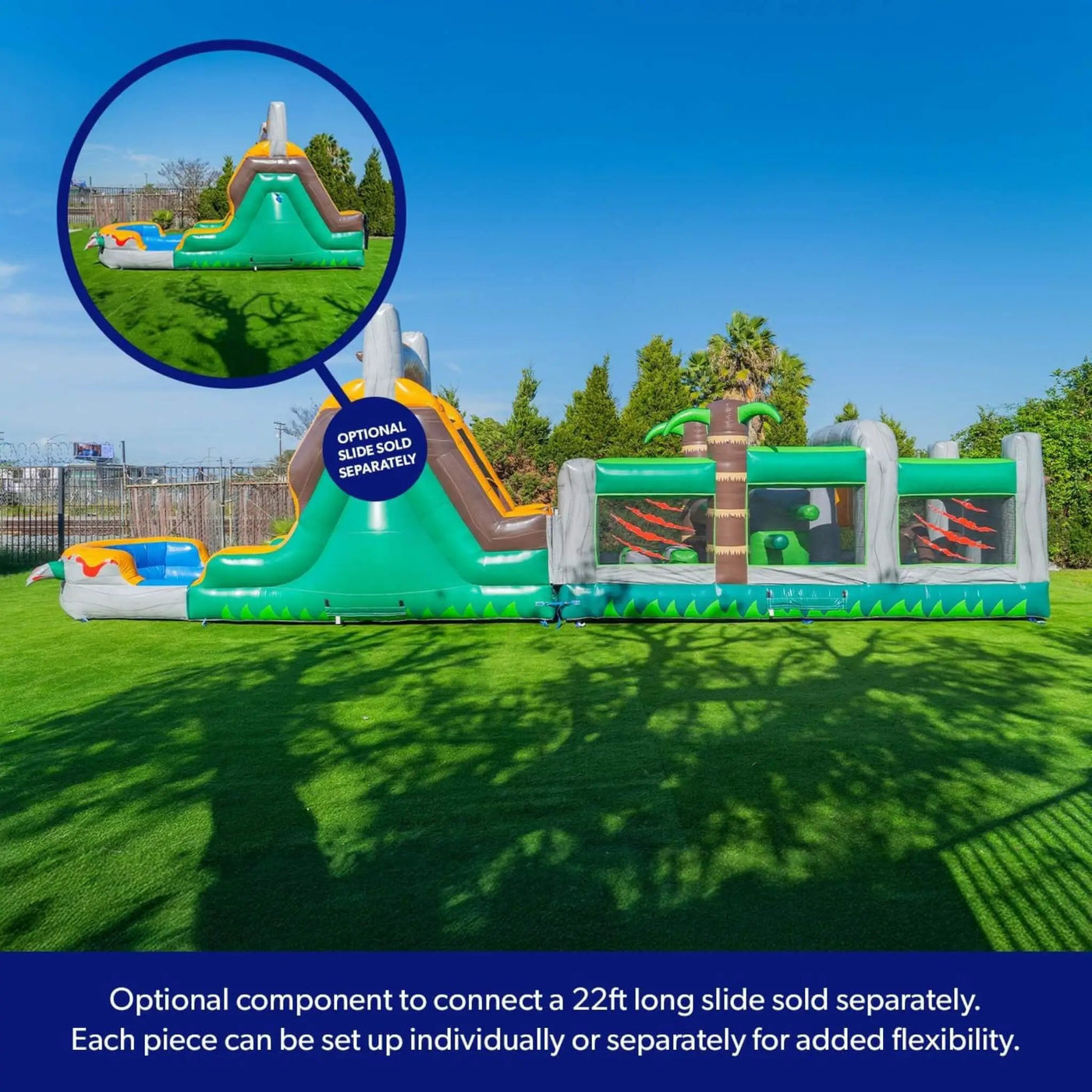 20FT Inflatable Dinosaur Obstacle Course With Blower (SAK90817) by SAKSBY WHOLESALE