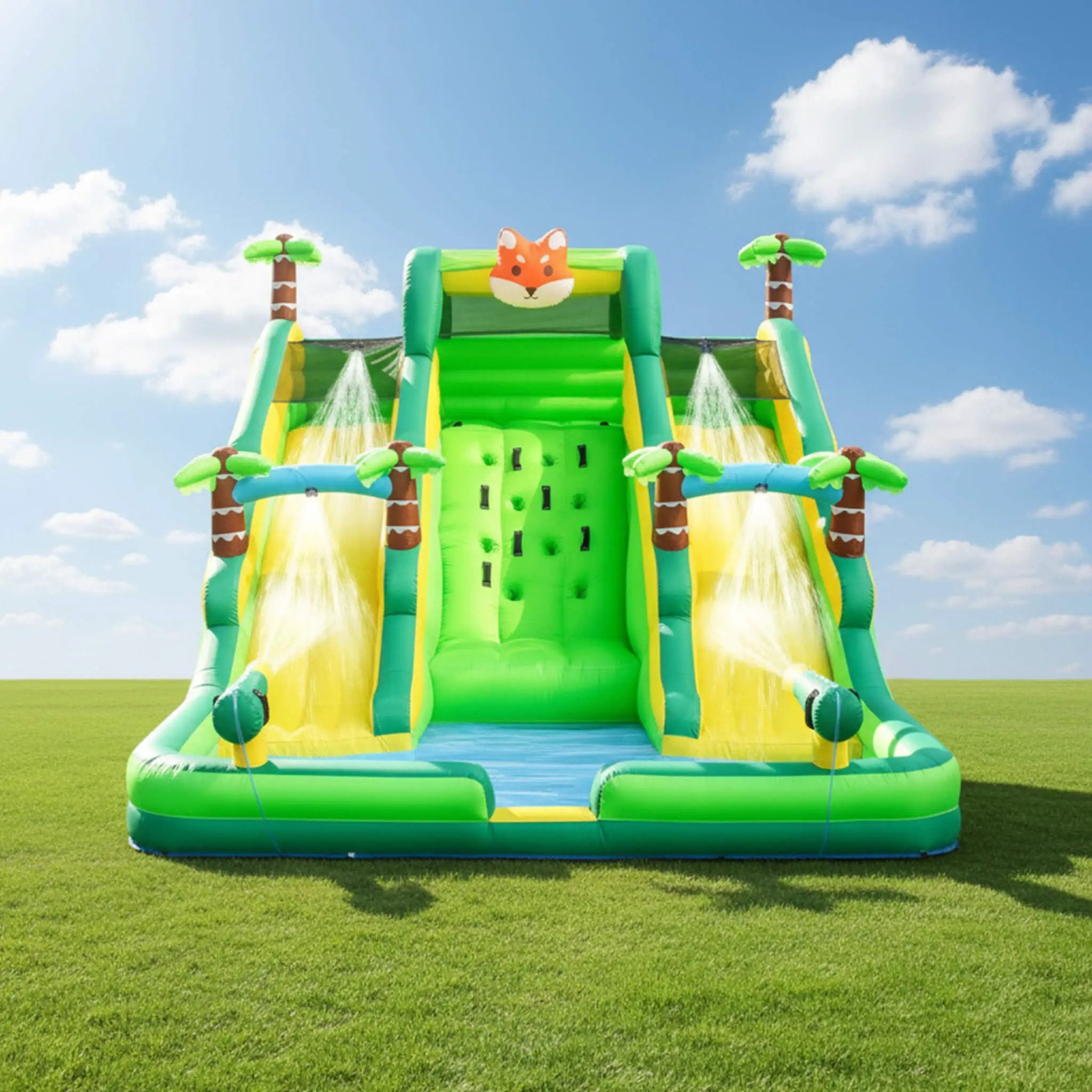 Inflatable Water Slide Park With Pool And Climbing Wall (SAK90736) by SAKSBY WHOLESALE