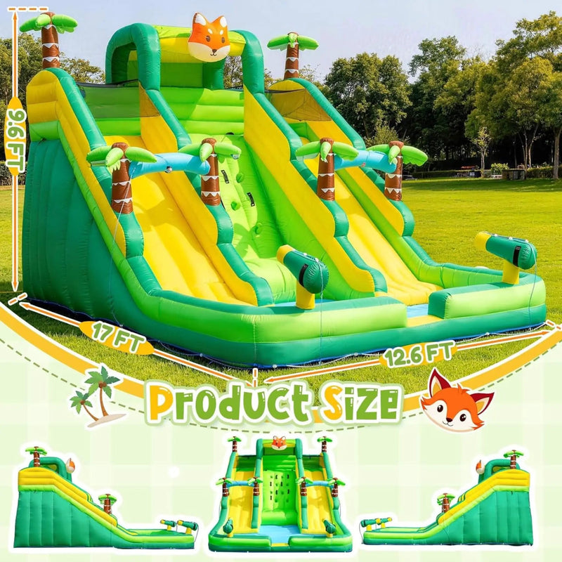 Inflatable Water Slide Park With Pool And Climbing Wall (SAK90736) by SAKSBY WHOLESALE