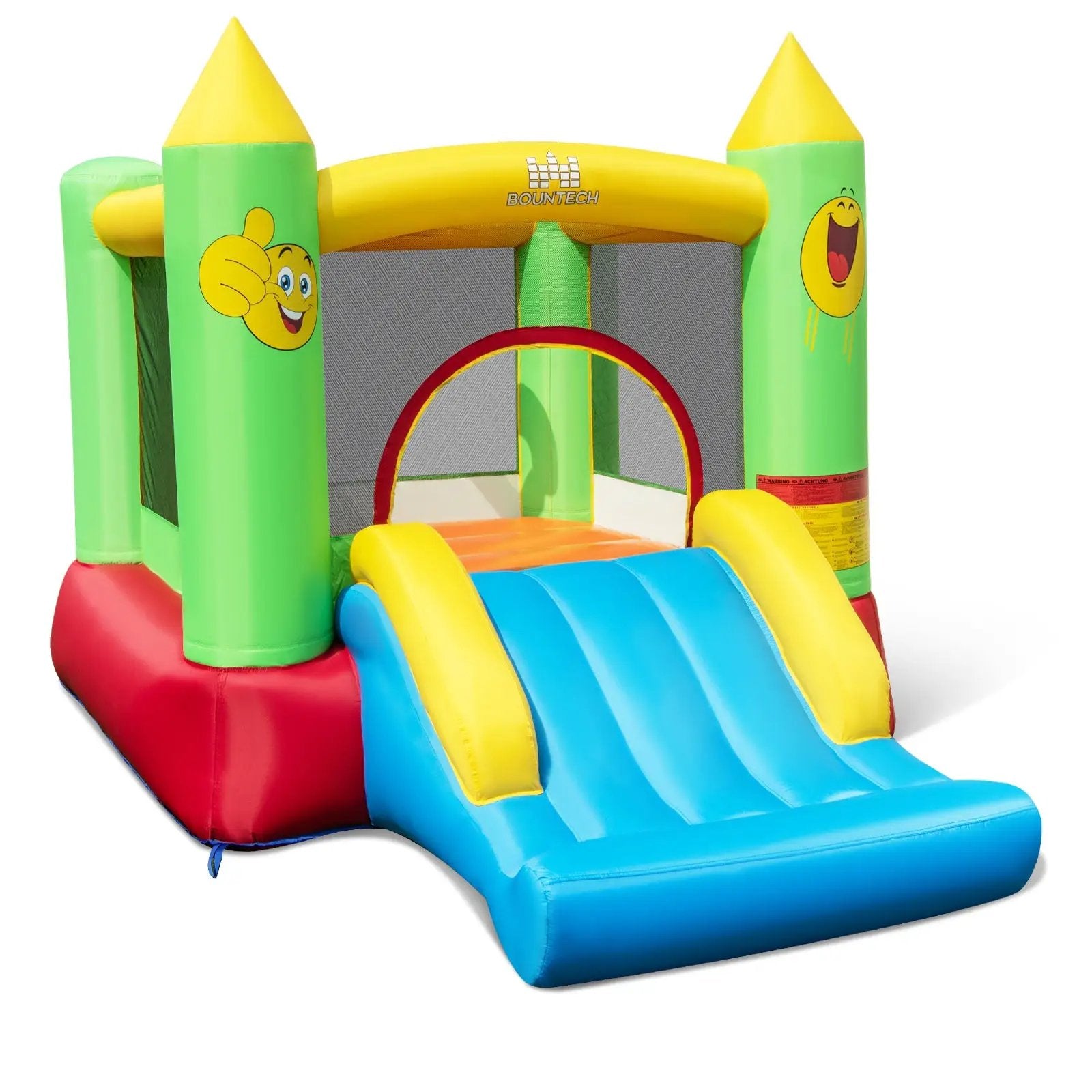 Inflatable Bounce House Kids Blow-up Bouncer with Slide without Blower by DirectDeals