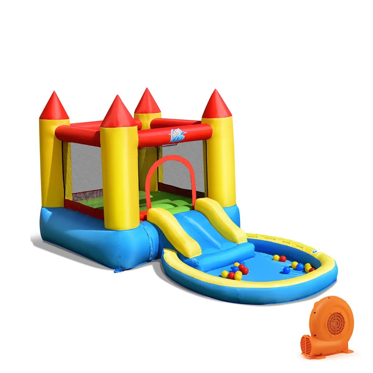 Inflatable Kids Slide Bounce House with 550w Blower by DirectDeals