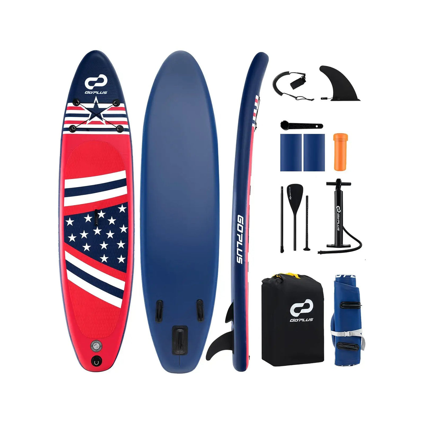 Inflatable Paddle Board with Removable Fin and Backpack by DirectDeals
