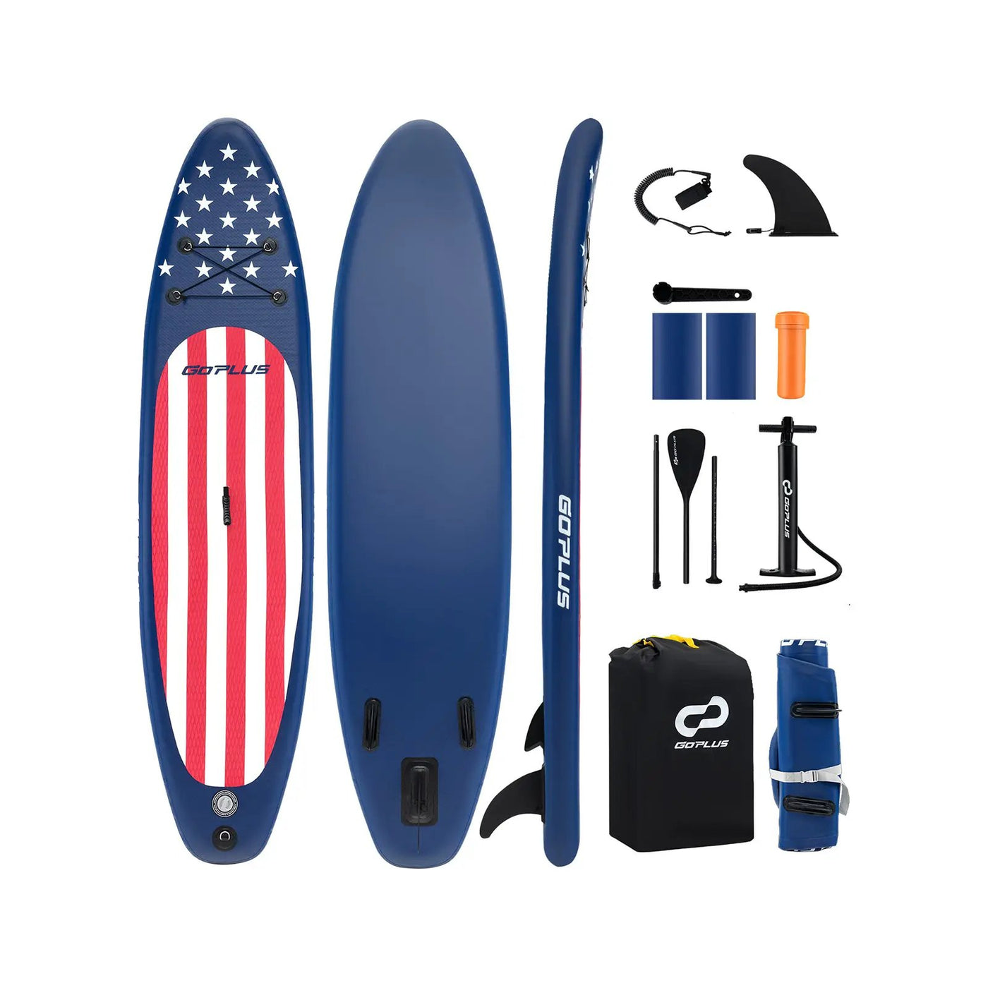 Inflatable Paddle Board with Removable Fin and Backpack by DirectDeals