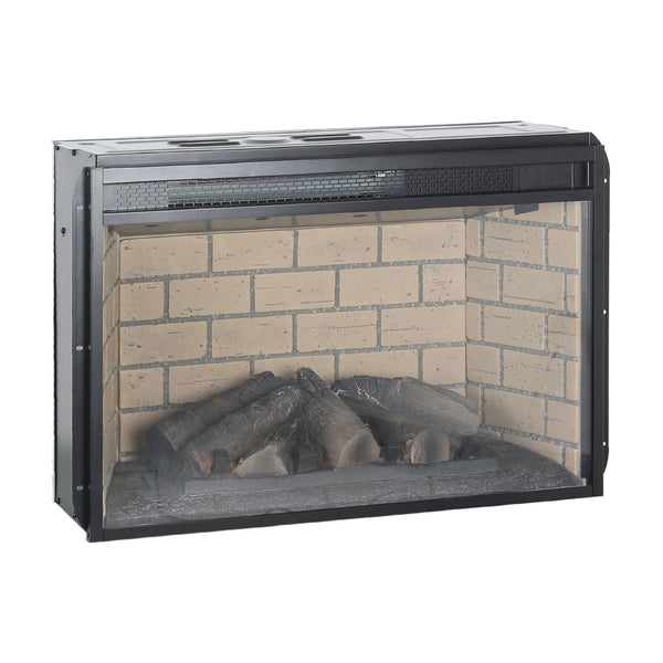 Infrared Quartz Heater Fireplace Insert -Woodlog Version With Brick, photo 2 of 8