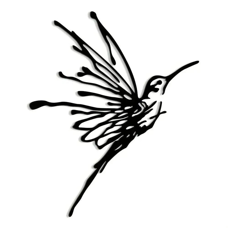 Ink Hummingbird Wall Art Decor with Colorful Design by House Of Avana
