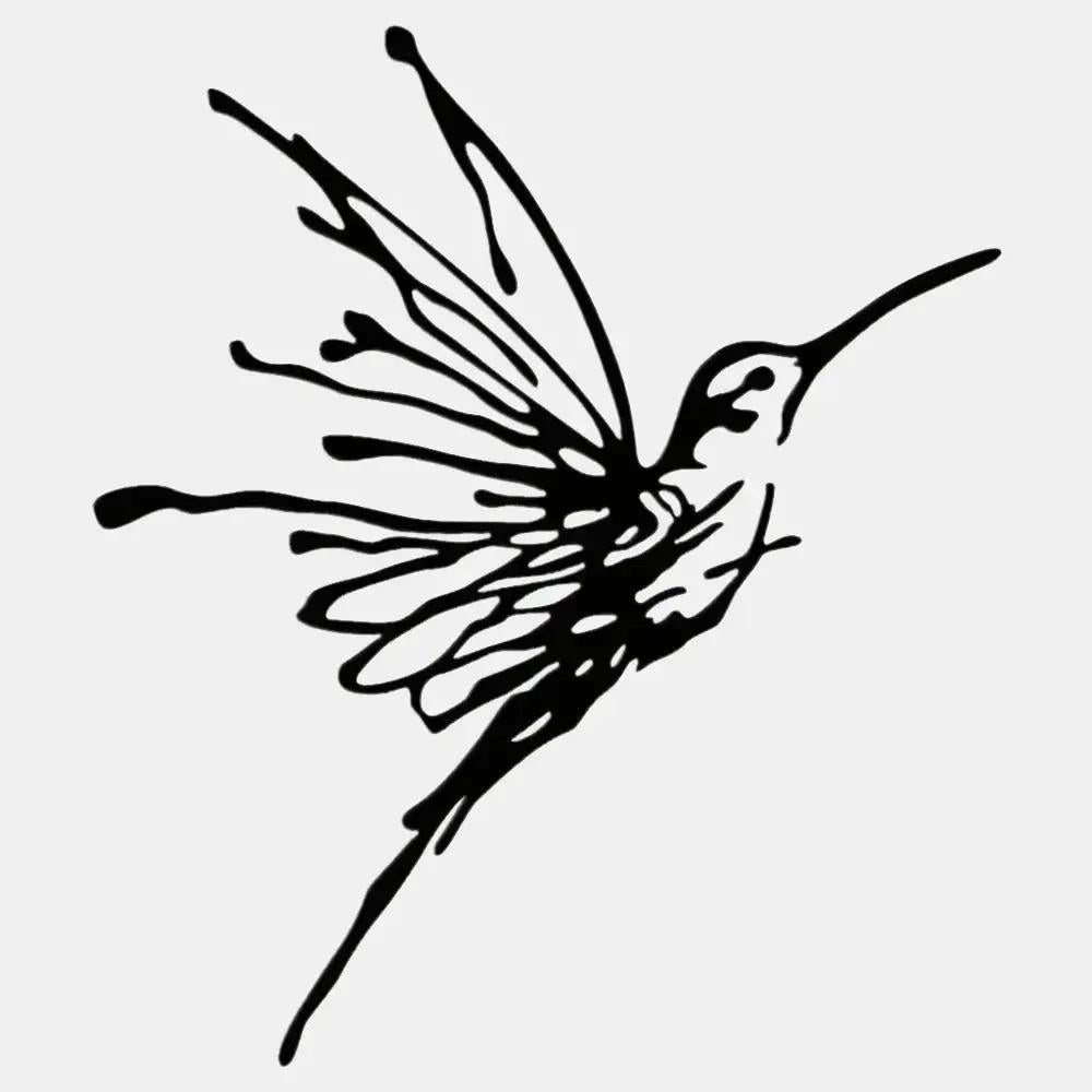 Ink Hummingbird Wall Art Decor with Colorful Design by House Of Avana