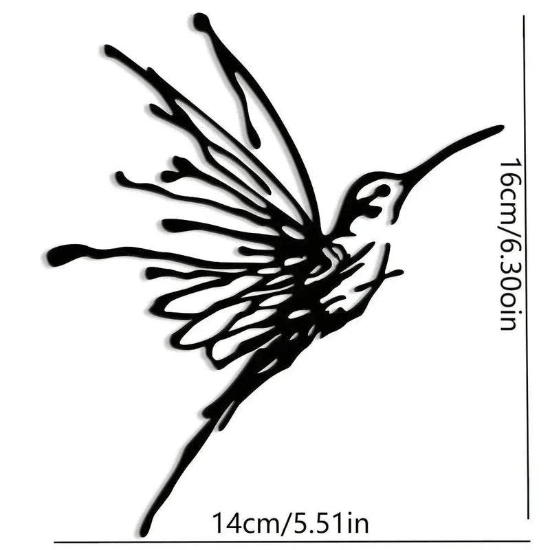 Ink Hummingbird Wall Art Decor with Colorful Design by House Of Avana