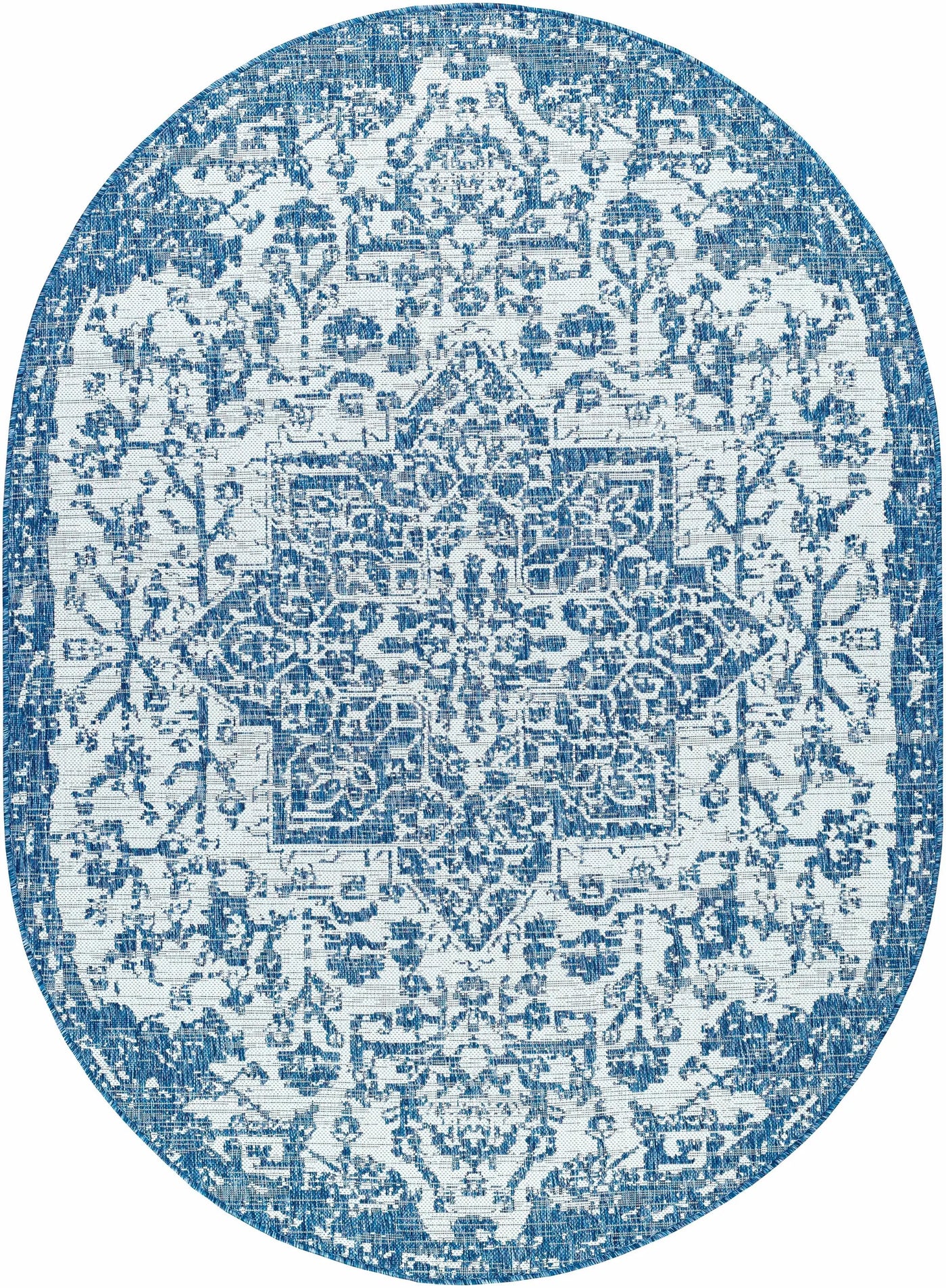 Dark Blue Kilmacolm Indoor & Outdoor Area Rug - Clearance by Boutique Rugs