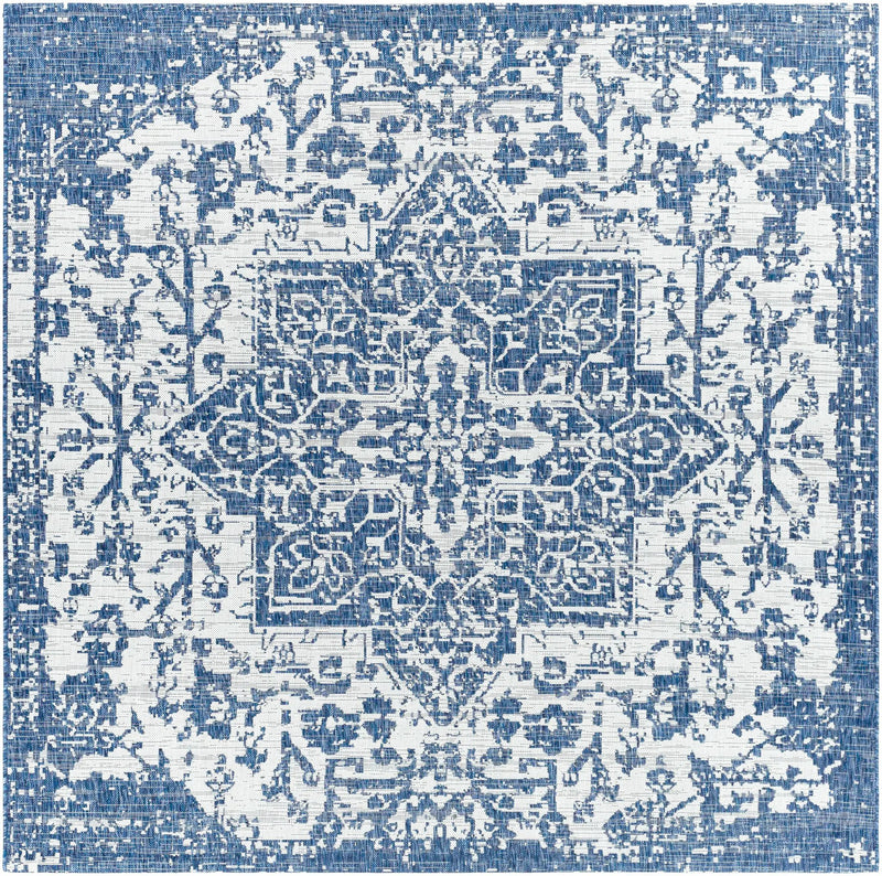 Dark Blue Kilmacolm Indoor & Outdoor Area Rug - Clearance by Boutique Rugs