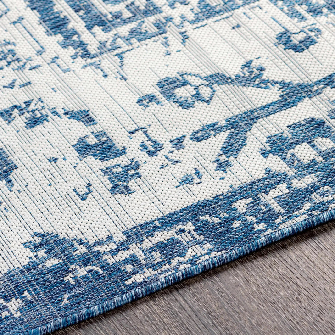 Dark Blue Kilmacolm Indoor & Outdoor Area Rug - Clearance by Boutique Rugs