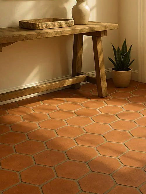 Terracotta Hexagon Hallway
