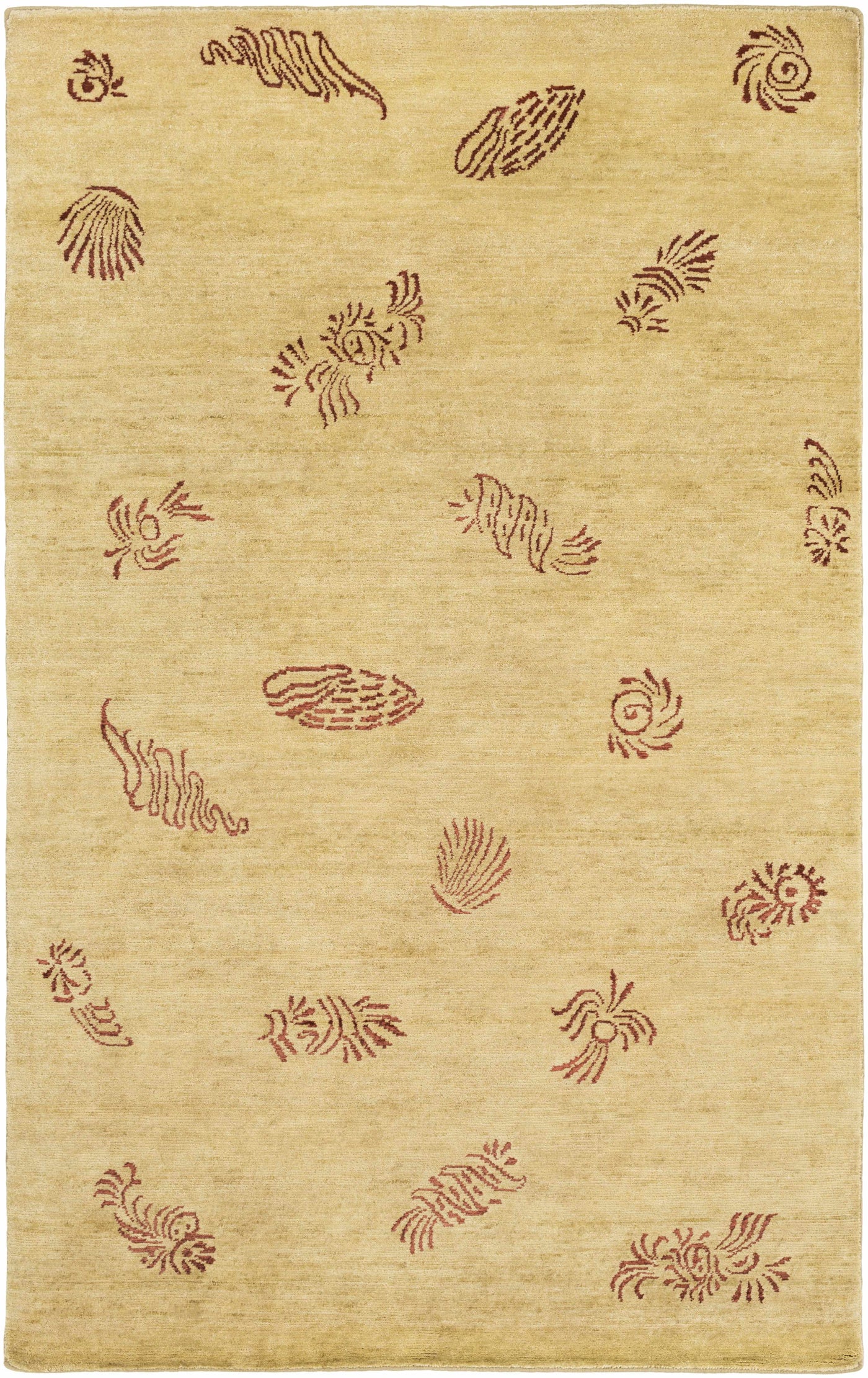 Yellow Premium Thick Wool Rug - Clearance by Boutique Rugs