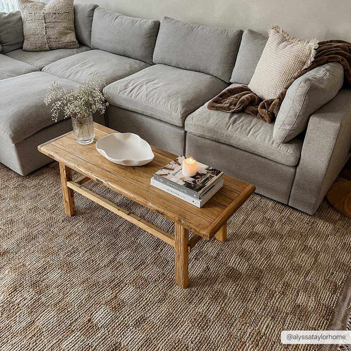 Ionut Checkered Jute Area Rug by Boutique Rugs