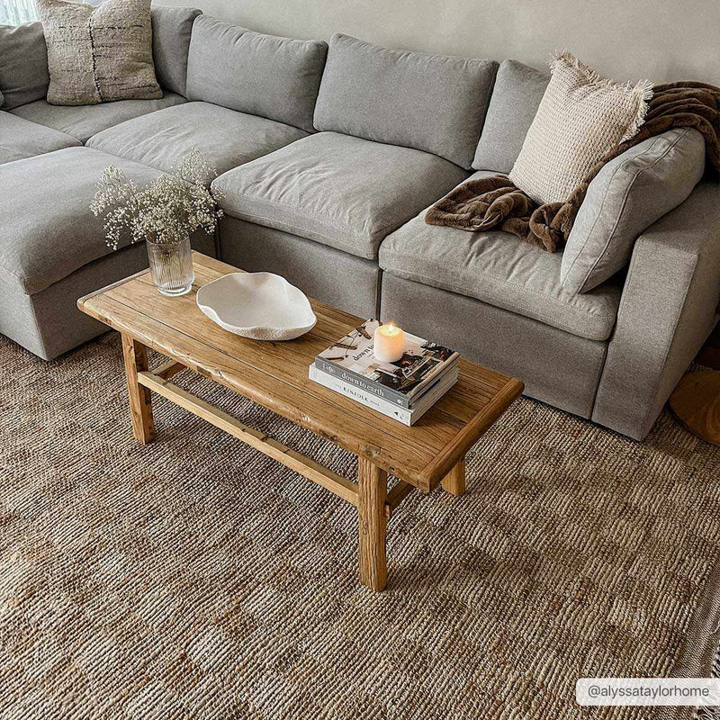 Ionut Checkered Jute Area Rug by Boutique Rugs
