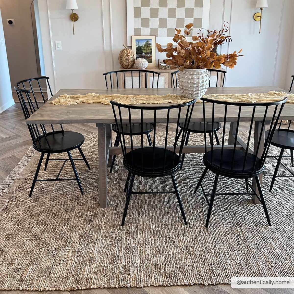 Ionut Checkered Jute Area Rug by Boutique Rugs