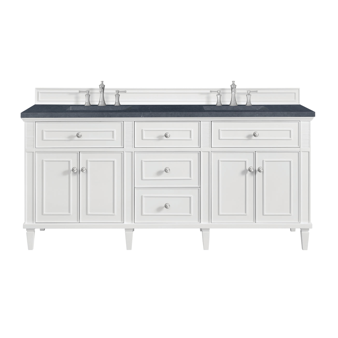 James Martin Lorelai 72" Double Bathroom Vanity, Bright White by James Martin