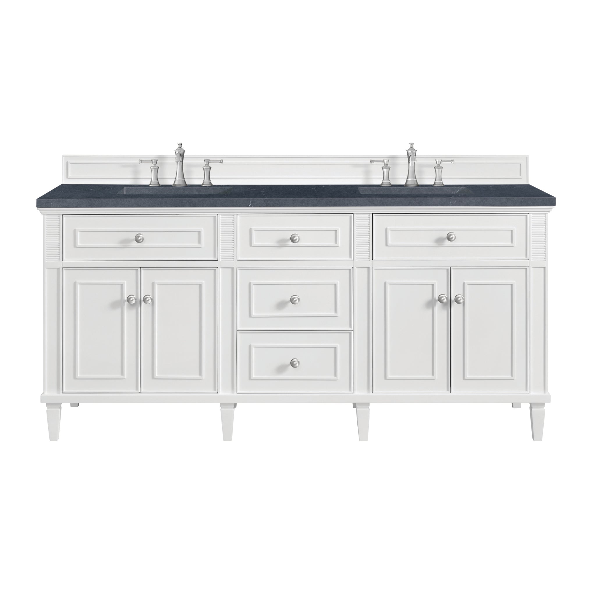 James Martin Lorelai 72" Double Bathroom Vanity, Bright White by James Martin