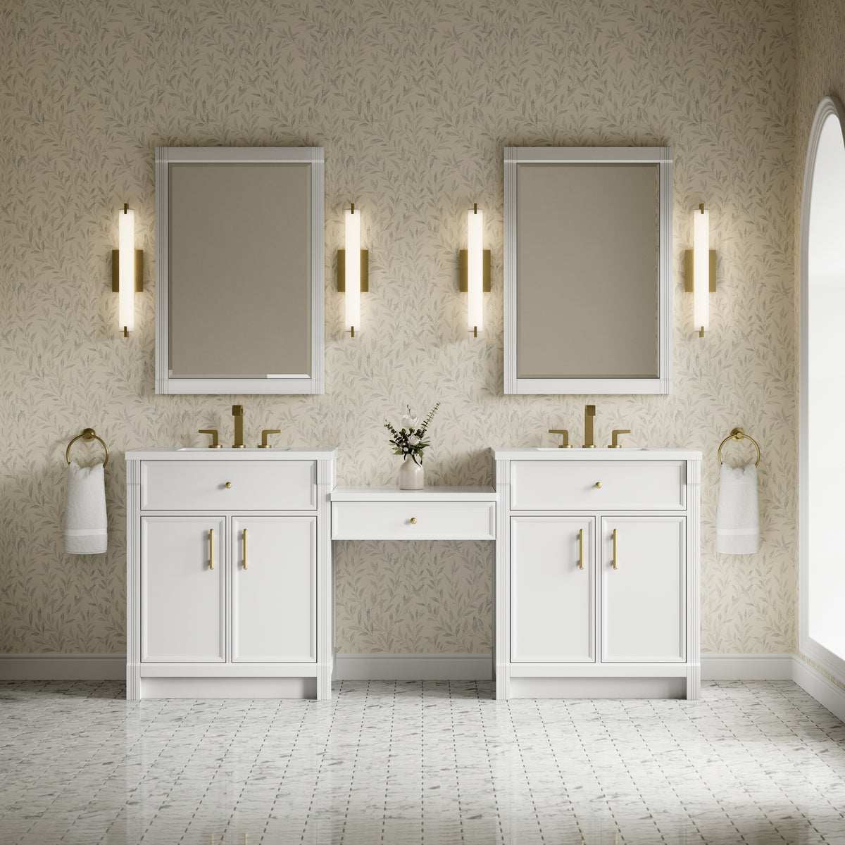 James Martin Bellshire 84" Double Bathroom Vanity, Bright White, view 21