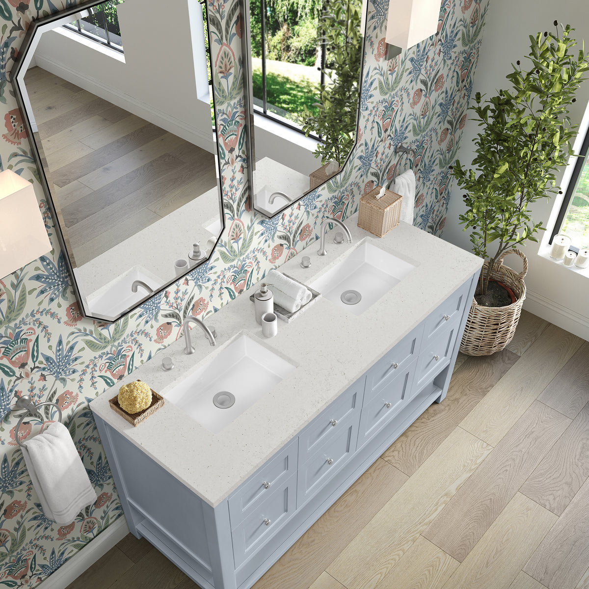 James Martin Breckenridge 60" Double Bathroom Vanity, Serenity Blue, view 29