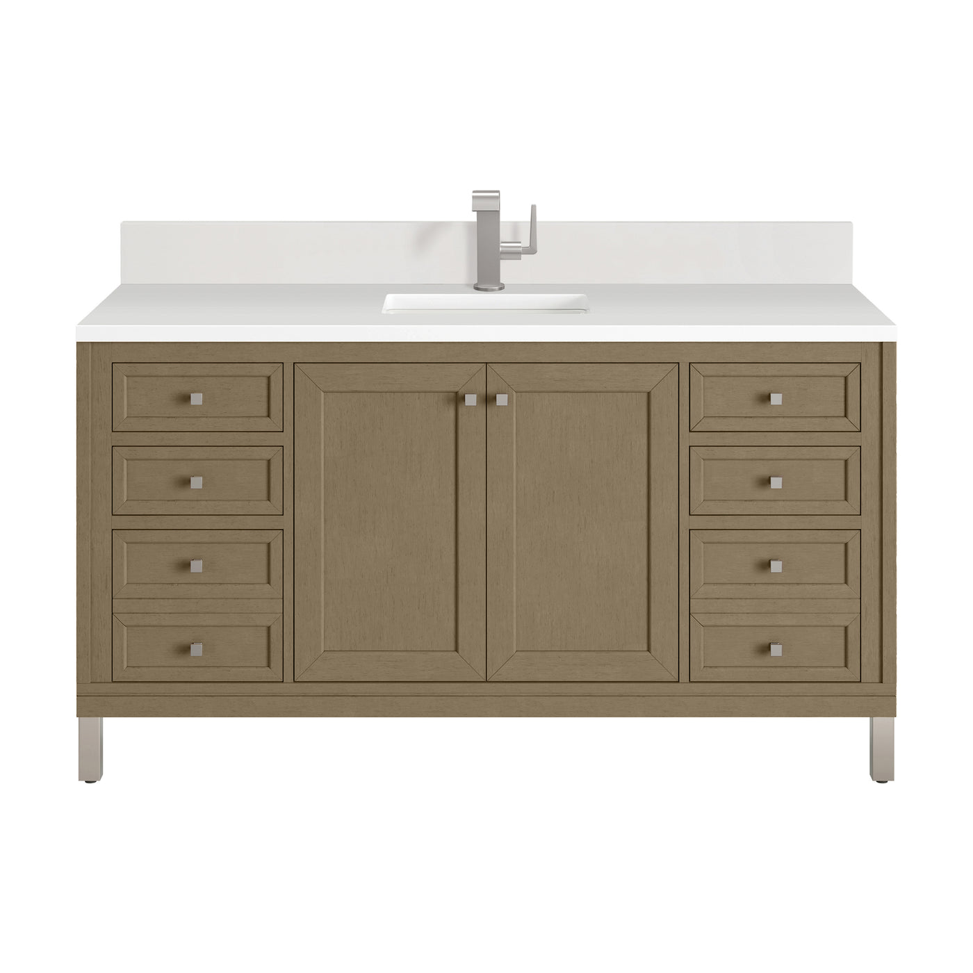 James Martin Chicago 60" Single Bathroom Vanity, Walnut Whisper by James Martin