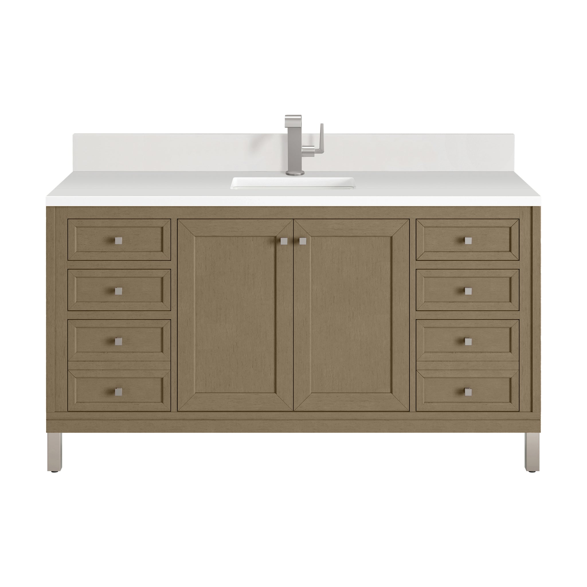 James Martin Chicago 60" Single Bathroom Vanity, Walnut Whisper by James Martin