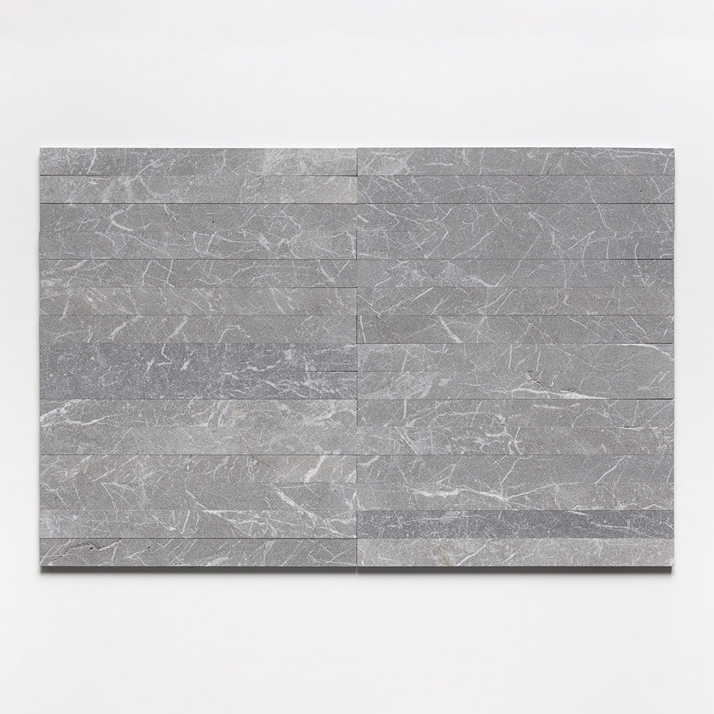 Iris Black Fine Textured Plank Marble Tiles 1 9/16x18 Marble Fine Textured 4x24 Tiles — 1