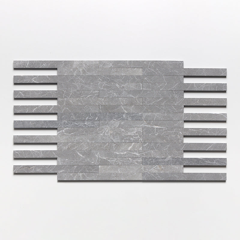 Iris Black Fine Textured Plank Marble Tiles 1 9/16x18 Marble Fine Textured 4x24 Tiles — 2