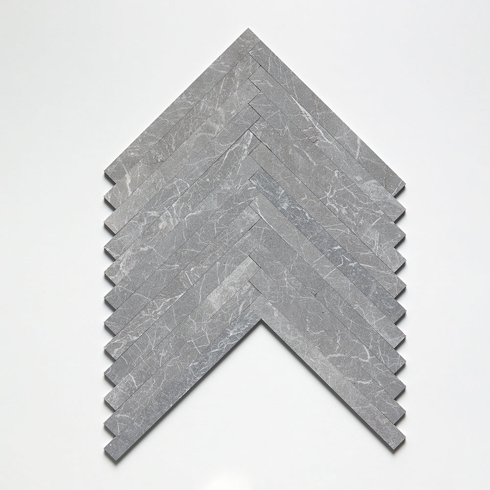 Iris Black Fine Textured Plank Marble Tiles 1 9/16x18 Marble Fine Textured 4x24 Tiles — 4
