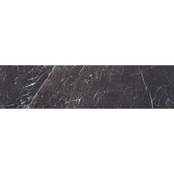 Iris Black Honed Marble Tiles 3x12