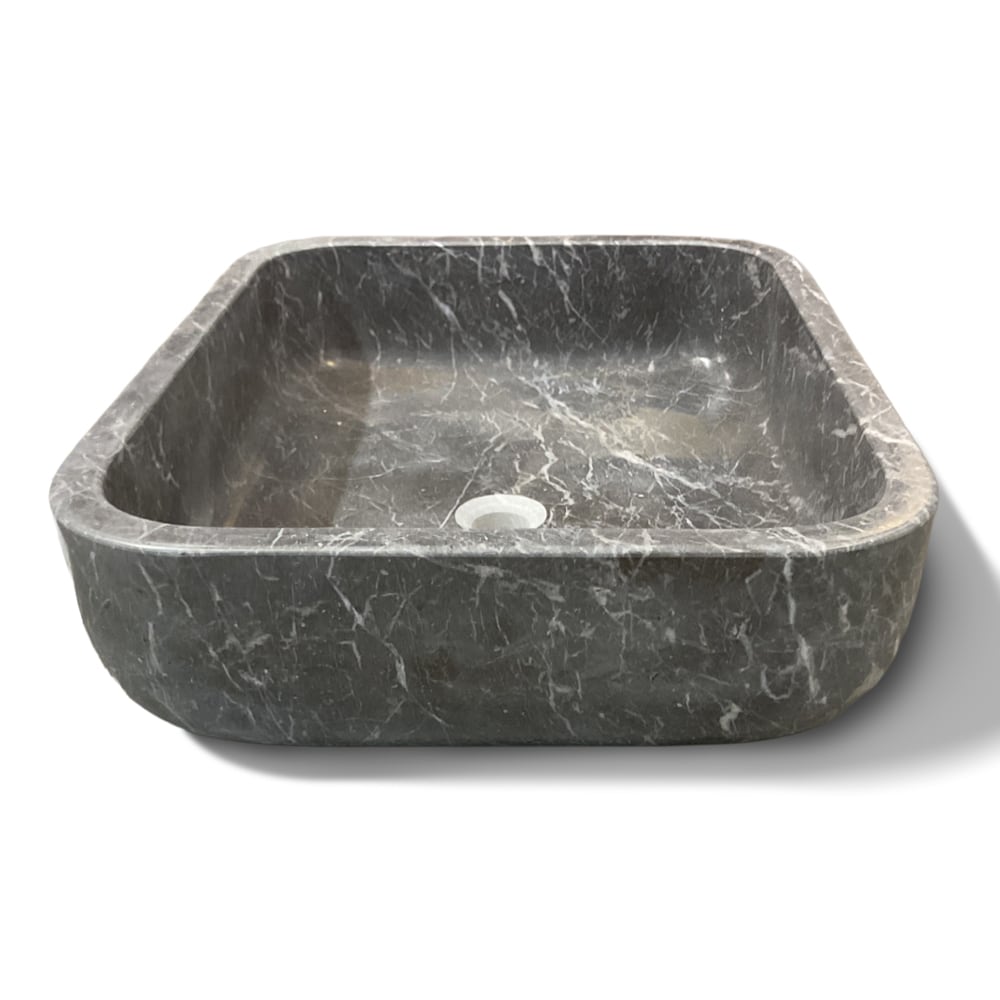Iris Black Honed Oasis Marble Sink 18x22 Marble Honed 18x36 Sink — 3