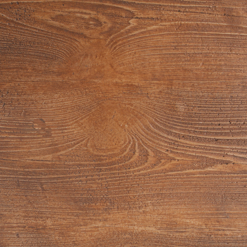Iris Outdoor Patio Three-Legged Wood-Grain Side Table, photo 15 of 16