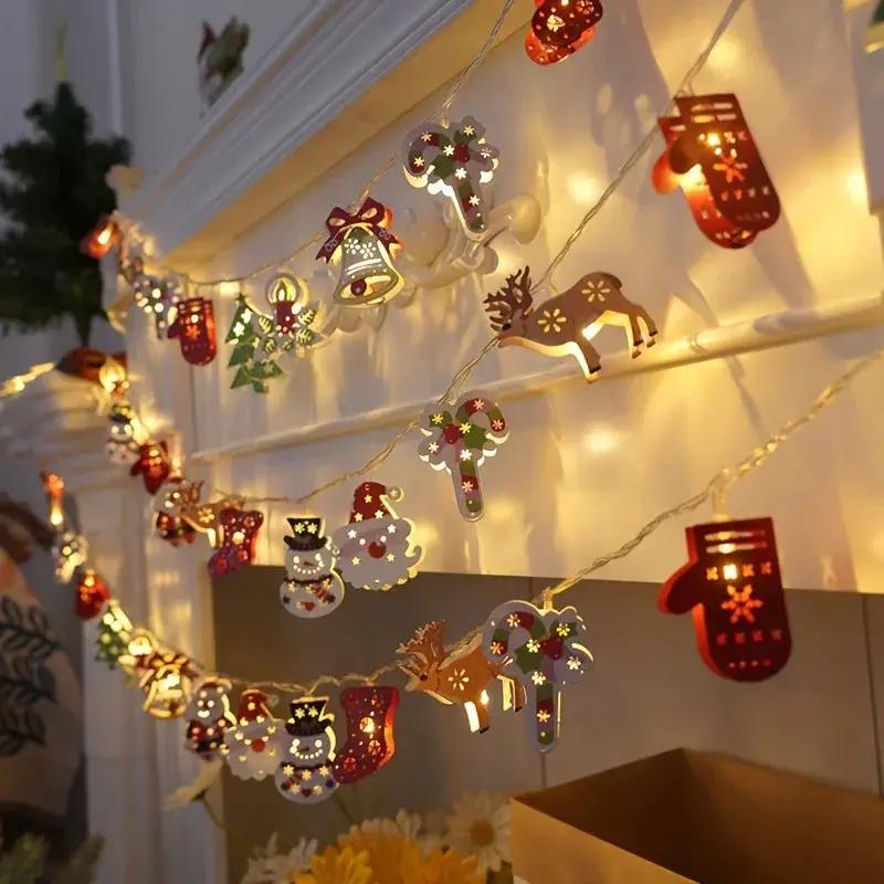 Iron Christmas LED String Lights with Cartoon Designs & Battery Power by House Of Avana