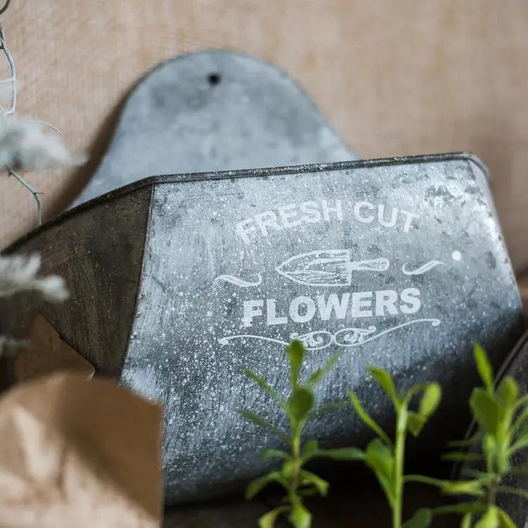 Iron Flower Wall Planter by RusticReach