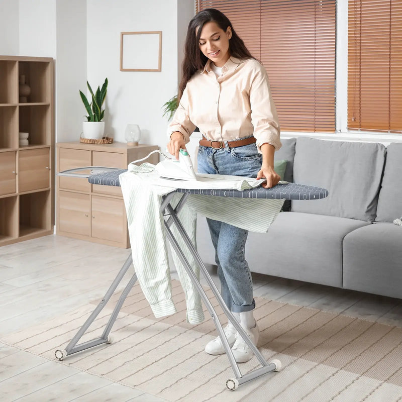Ironing Board with Iron Rest and Removable Silver-Gray by DirectDeals