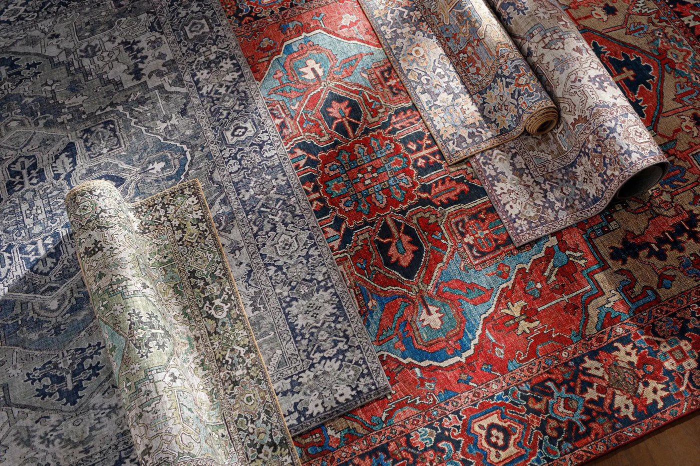 Neyland Iris Olive & Brown Area Rug 2360 by Boutique Rugs