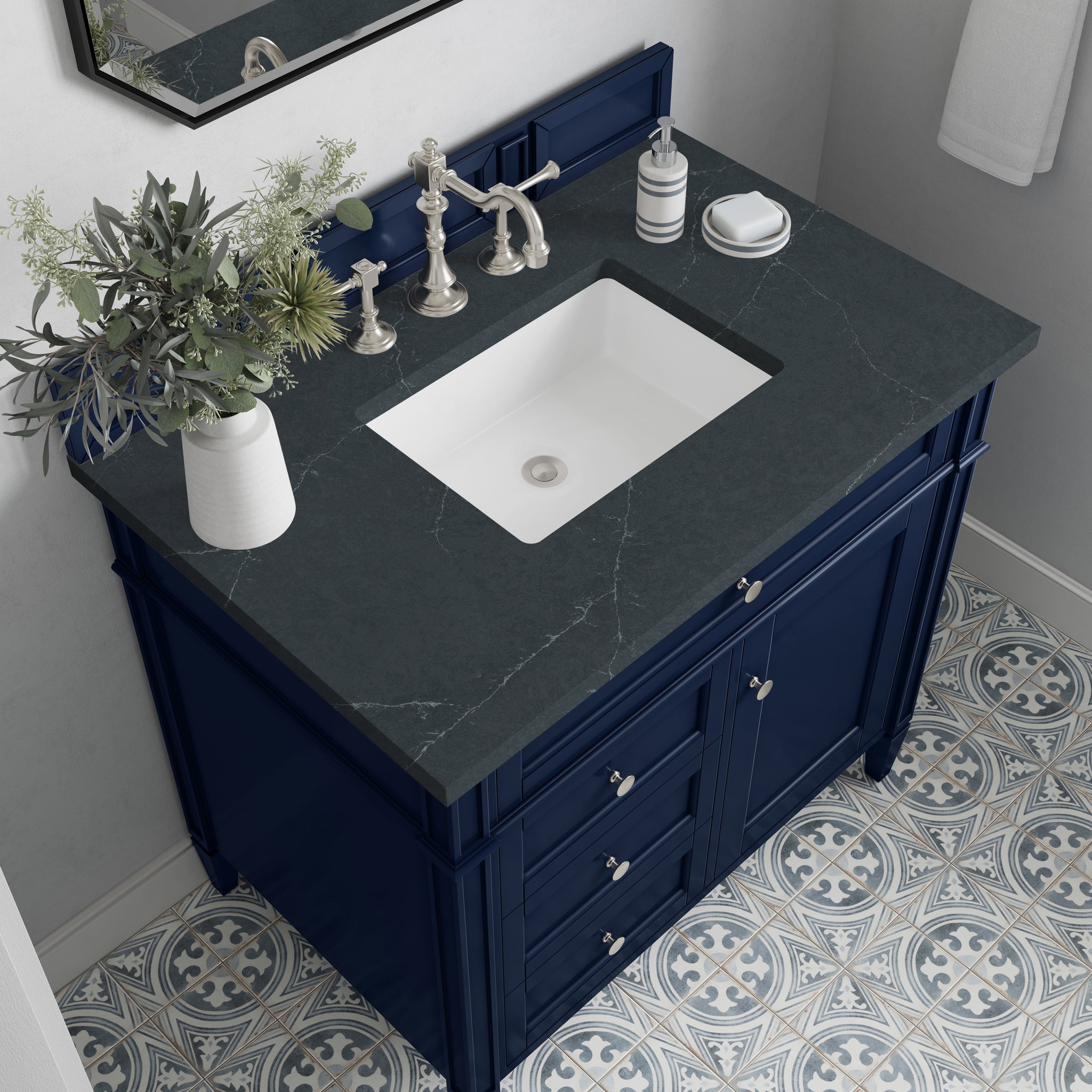 James Martin Brittany 36" Single Bathroom Vanity, Victory Blue, view 21