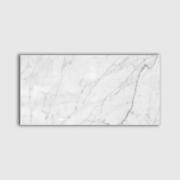 Italian Carrara Honed Marble Tiles 12x24