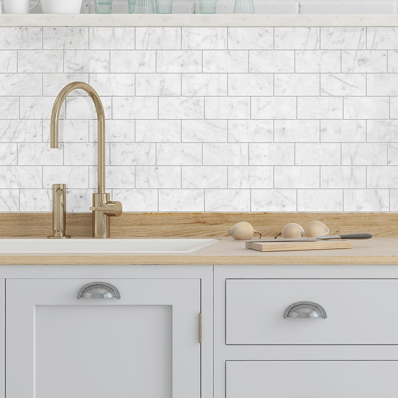 Italian Carrara Honed Marble Tiles 2 3/4x5 1/2 Marble Honed 3x12 Tiles — 2
