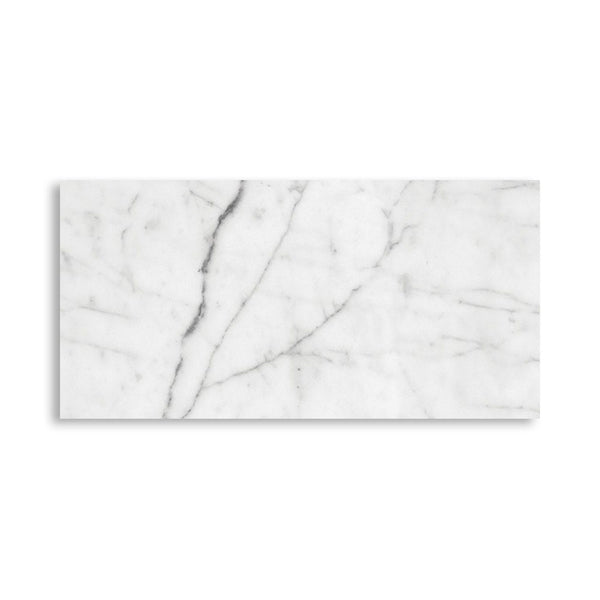 Italian Carrara Honed Marble Tiles 2 3/4x5 1/2