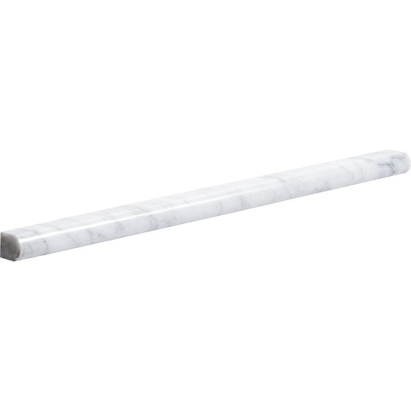 Italian Carrara Polished Pencil Liner Marble Moldings 1/2x12