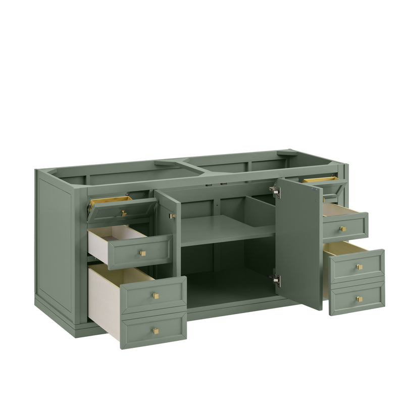 James Martin Chicago 60" Double Vanity Cabinet, Smokey Celadon by James Martin