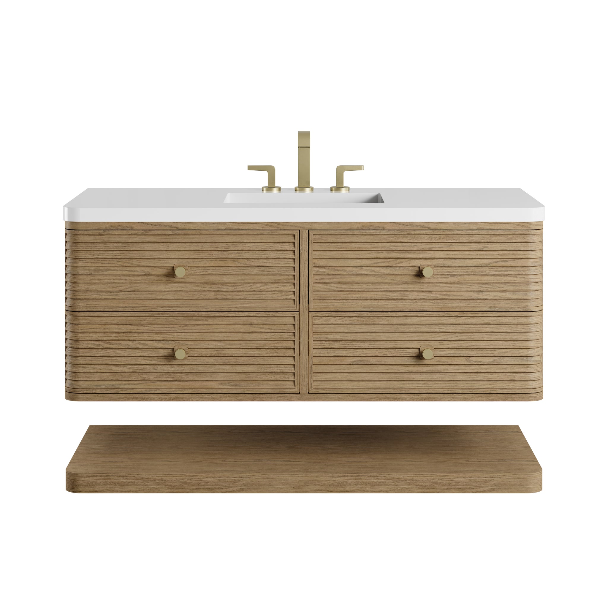 James Martin Allamari 48" Floating Single Bathroom Vanity, Dune Mist by James Martin