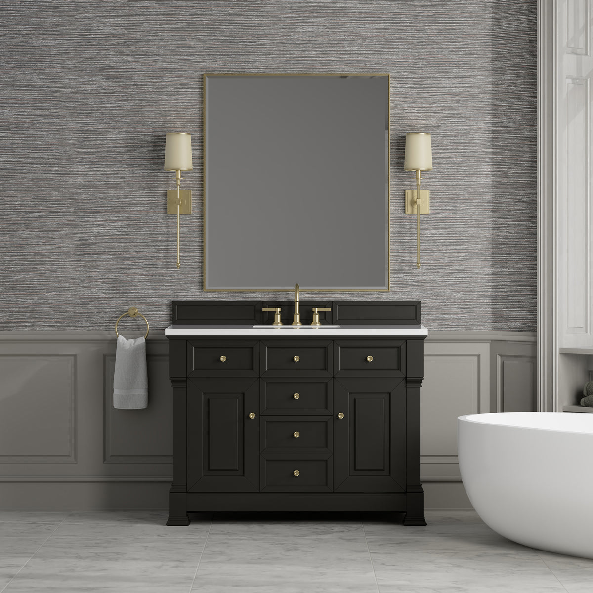 James Martin Brookfield 48" Single Bathroom Vanity, Black Onyx, view 26