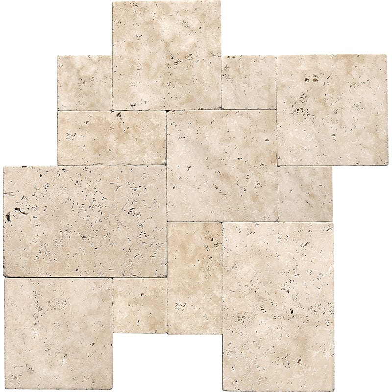Ivory Tumbled Travertine Tiles Versailles Pattern Travertine Tumbled Various Tiles