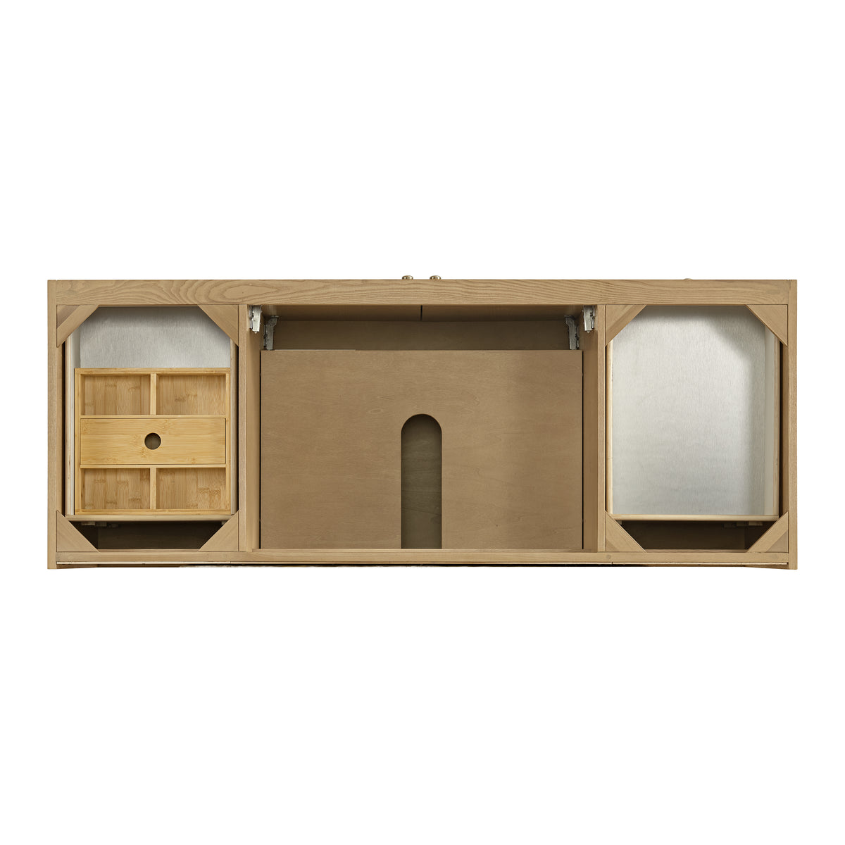 James Martin Laurent 60" Dual Mount Single Bathroom Vanity, Light Natural Oak, view 21