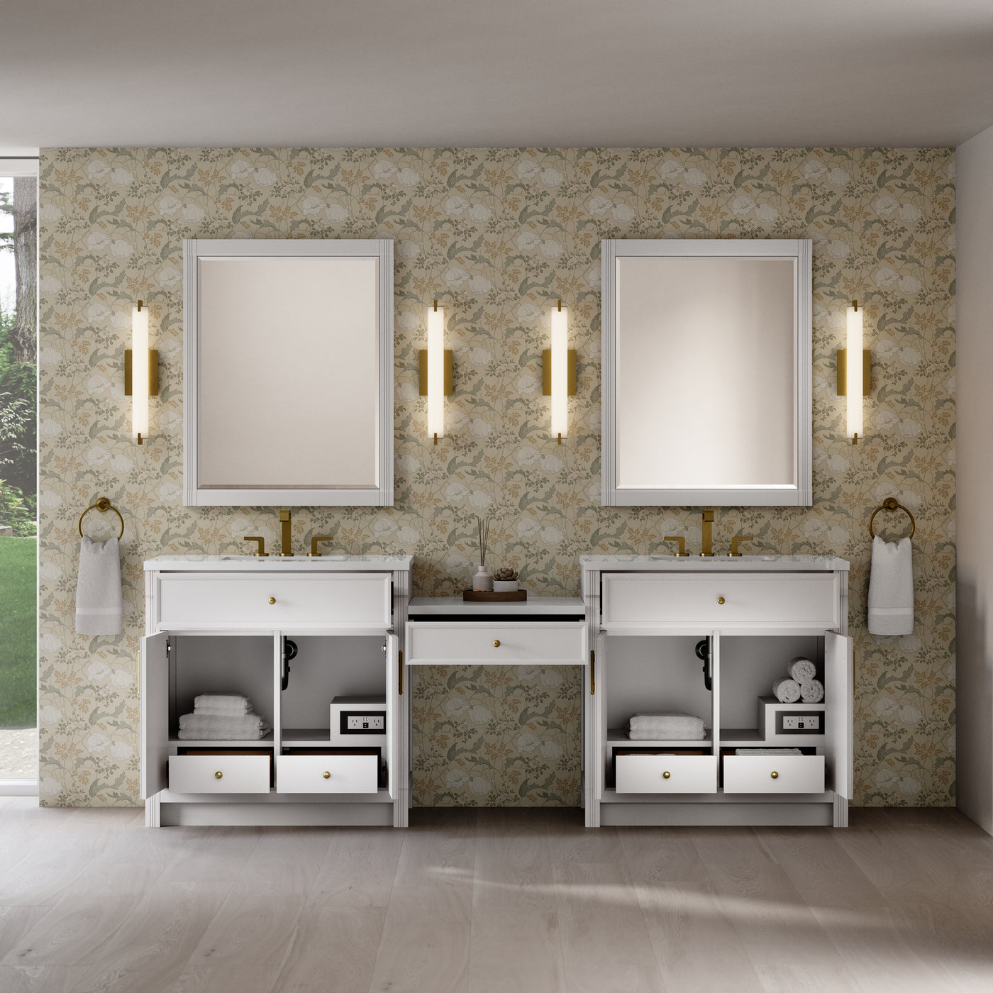 James Martin Bellshire 96" Double Bathroom Vanity, Bright White, view 23